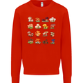 Mushroom Species Mens Sweatshirt Jumper Bright Red