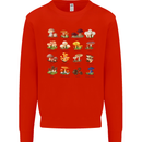 Mushroom Species Mens Sweatshirt Jumper Bright Red