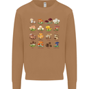 Mushroom Species Mens Sweatshirt Jumper Caramel Latte