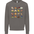 Mushroom Species Mens Sweatshirt Jumper Charcoal