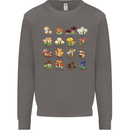 Mushroom Species Mens Sweatshirt Jumper Charcoal
