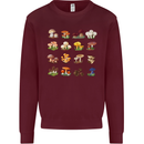 Mushroom Species Mens Sweatshirt Jumper Maroon