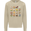 Mushroom Species Mens Sweatshirt Jumper Sand