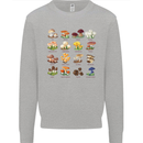 Mushroom Species Mens Sweatshirt Jumper Sports Grey