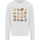 Mushroom Species Mens Sweatshirt Jumper White
