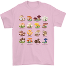 Mushroom Species Mens T-Shirt Cotton Gildan Light Pink