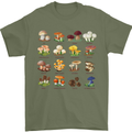 Mushroom Species Mens T-Shirt Cotton Gildan Military Green