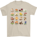 Mushroom Species Mens T-Shirt Cotton Gildan Sand