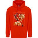 Mushroom Species Mycology Foraging Childrens Kids Hoodie Bright Red