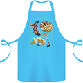 Mushroom Species Mycology Foraging Cotton Apron 100% Organic Turquoise