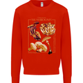 Mushroom Species Mycology Foraging Kids Sweatshirt Jumper Bright Red