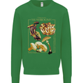 Mushroom Species Mycology Foraging Kids Sweatshirt Jumper Irish Green