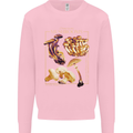 Mushroom Species Mycology Foraging Kids Sweatshirt Jumper Light Pink
