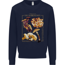 Mushroom Species Mycology Foraging Kids Sweatshirt Jumper Navy Blue