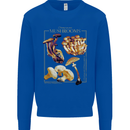 Mushroom Species Mycology Foraging Kids Sweatshirt Jumper Royal Blue