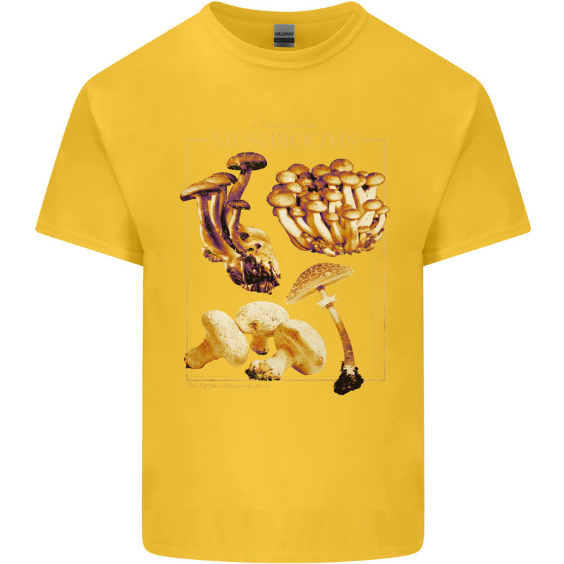 Mushroom Species Mycology Foraging Kids T-Shirt Childrens Yellow