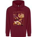 Mushroom Species Mycology Foraging Mens 80% Cotton Hoodie Maroon