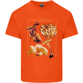 Mushroom Species Mycology Foraging Mens Cotton T-Shirt Tee Top Orange