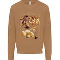 Mushroom Species Mycology Foraging Mens Sweatshirt Jumper Caramel Latte