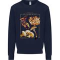 Mushroom Species Mycology Foraging Mens Sweatshirt Jumper Navy Blue