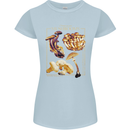 Mushroom Species Mycology Foraging Womens Petite Cut T-Shirt Light Blue