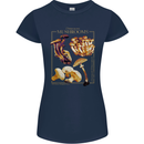 Mushroom Species Mycology Foraging Womens Petite Cut T-Shirt Navy Blue