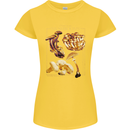 Mushroom Species Mycology Foraging Womens Petite Cut T-Shirt Yellow
