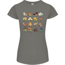 Mushroom Species Womens Petite Cut T-Shirt Charcoal