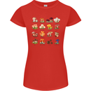 Mushroom Species Womens Petite Cut T-Shirt Red