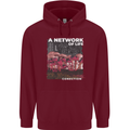 Mushrooms A Network of Life Mycology Childrens Kids Hoodie Maroon