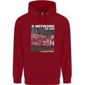 Mushrooms A Network of Life Mycology Childrens Kids Hoodie Red