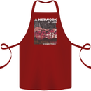 Mushrooms A Network of Life Mycology Cotton Apron 100% Organic Maroon
