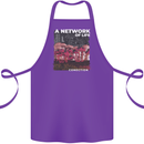 Mushrooms A Network of Life Mycology Cotton Apron 100% Organic Purple