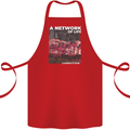 Mushrooms A Network of Life Mycology Cotton Apron 100% Organic Red