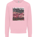 Mushrooms A Network of Life Mycology Kids Sweatshirt Jumper Light Pink