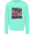 Mushrooms A Network of Life Mycology Kids Sweatshirt Jumper Peppermint