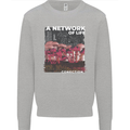 Mushrooms A Network of Life Mycology Kids Sweatshirt Jumper Sports Grey