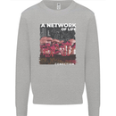 Mushrooms A Network of Life Mycology Kids Sweatshirt Jumper Sports Grey