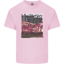 Mushrooms A Network of Life Mycology Kids T-Shirt Childrens Light Pink