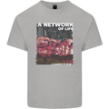 Mushrooms A Network of Life Mycology Kids T-Shirt Childrens Sports Grey