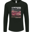 Mushrooms A Network of Life Mycology Mens Long Sleeve T-Shirt Black