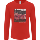 Mushrooms A Network of Life Mycology Mens Long Sleeve T-Shirt Red