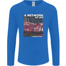 Mushrooms A Network of Life Mycology Mens Long Sleeve T-Shirt Royal Blue