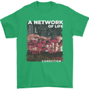 Mushrooms A Network of Life Mycology Mens T-Shirt 100% Cotton Irish Green