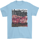 Mushrooms A Network of Life Mycology Mens T-Shirt 100% Cotton Light Blue