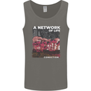 Mushrooms A Network of Life Mycology Mens Vest Tank Top Charcoal