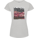 Mushrooms A Network of Life Mycology Womens Petite Cut T-Shirt Sports Grey