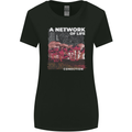 Mushrooms A Network of Life Mycology Womens Wider Cut T-Shirt Black