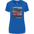 Mushrooms A Network of Life Mycology Womens Wider Cut T-Shirt Royal Blue