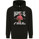 Mushrooms Home is Where You're Free Childrens Kids Hoodie Black